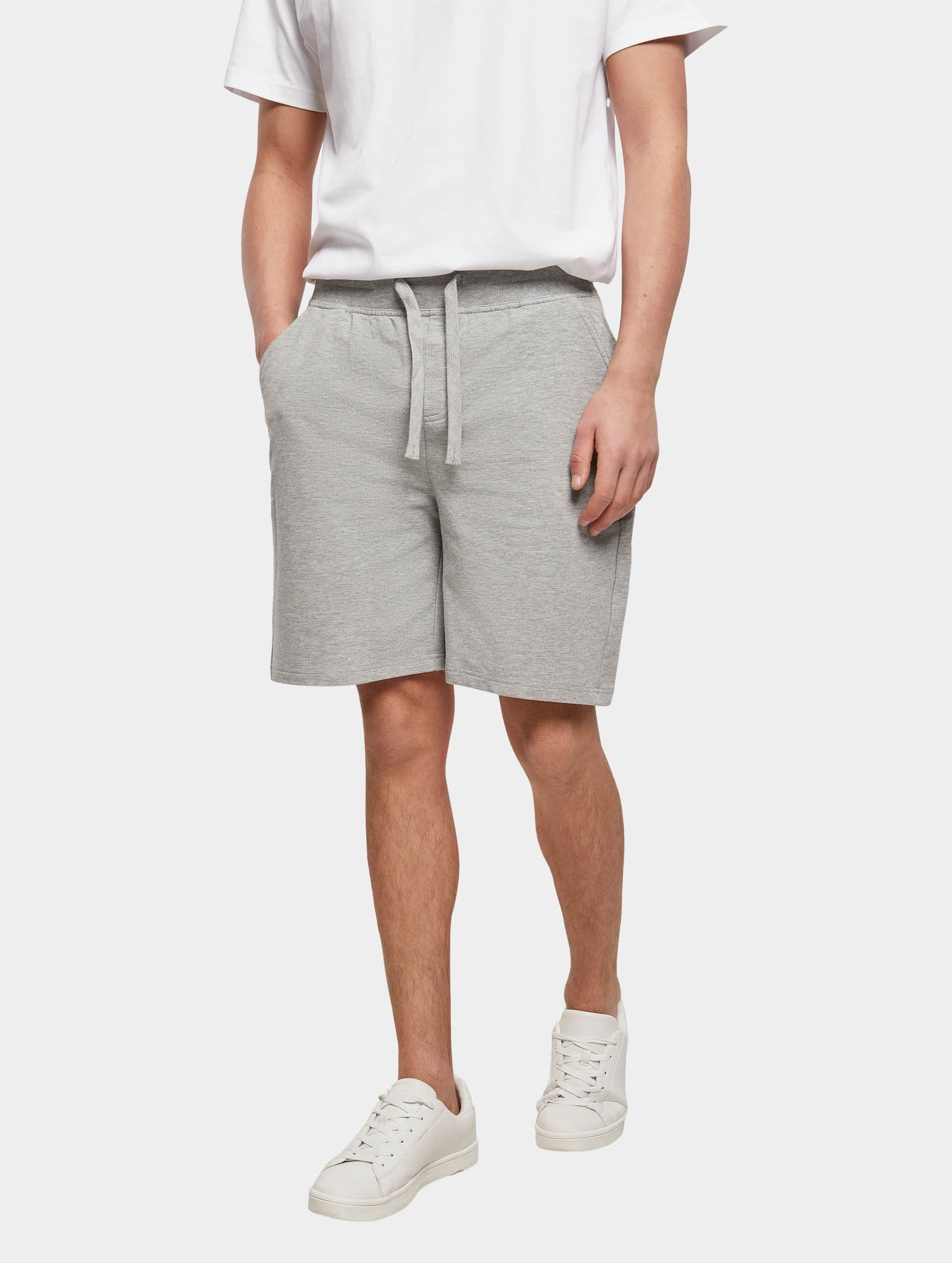 Build Your Brand Terry Shorts Mannen op kleur grijs, Maat XXL