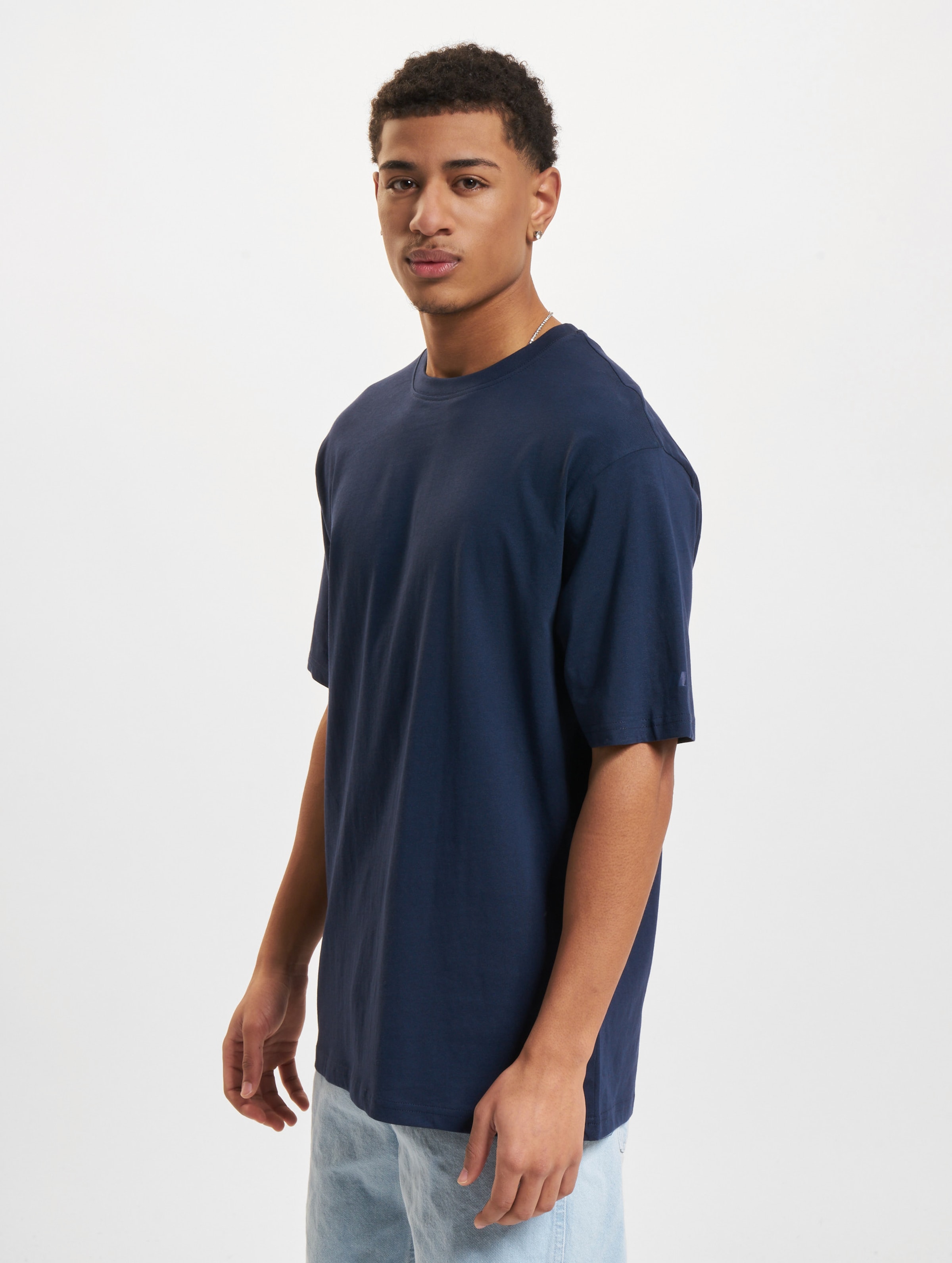 DEF Basic T-Shirts Mannen op kleur blauw, Maat XXL