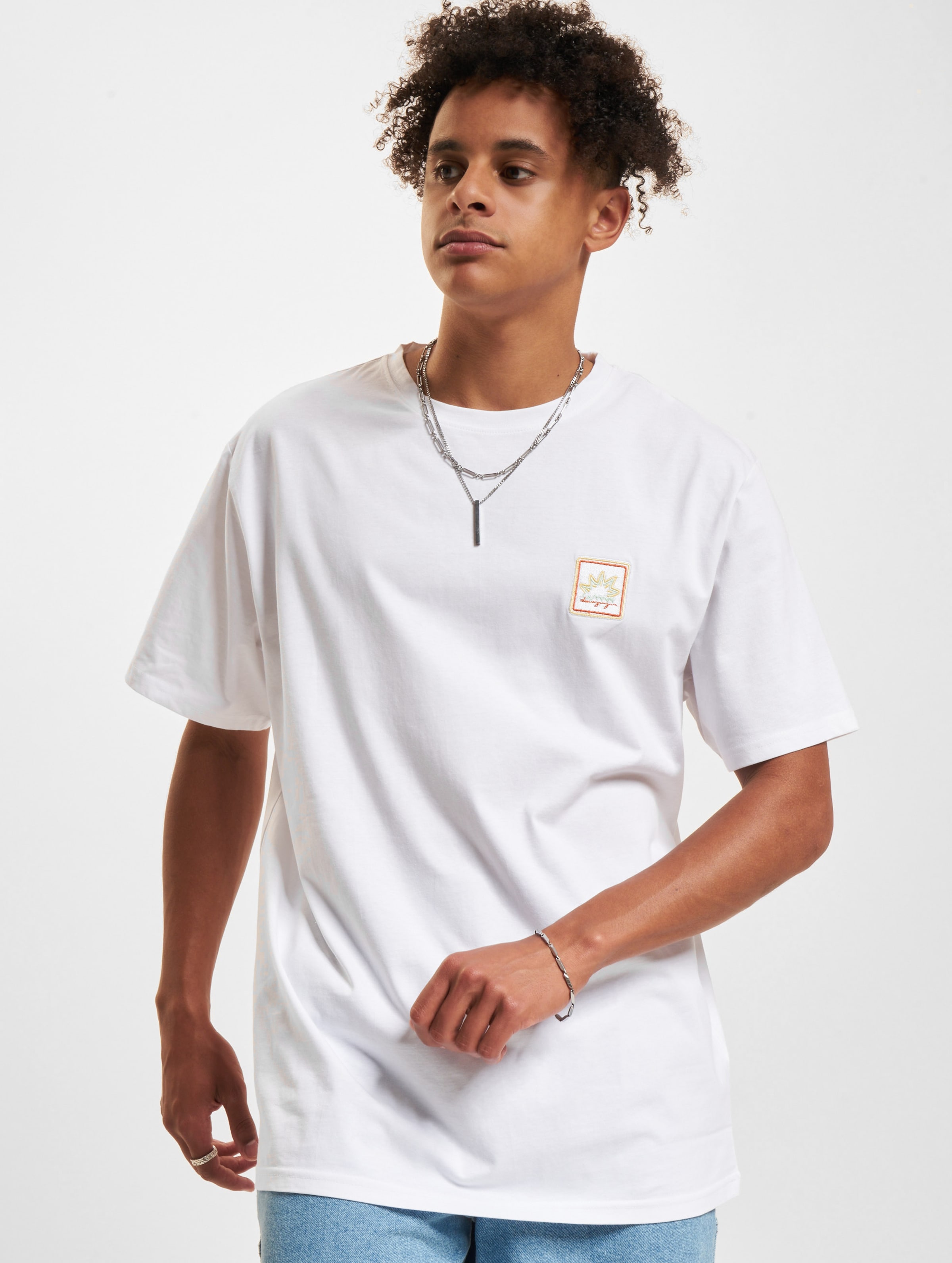 Denim Project Chest Detail T-Shirt Männer,Unisex op kleur wit, Maat XS