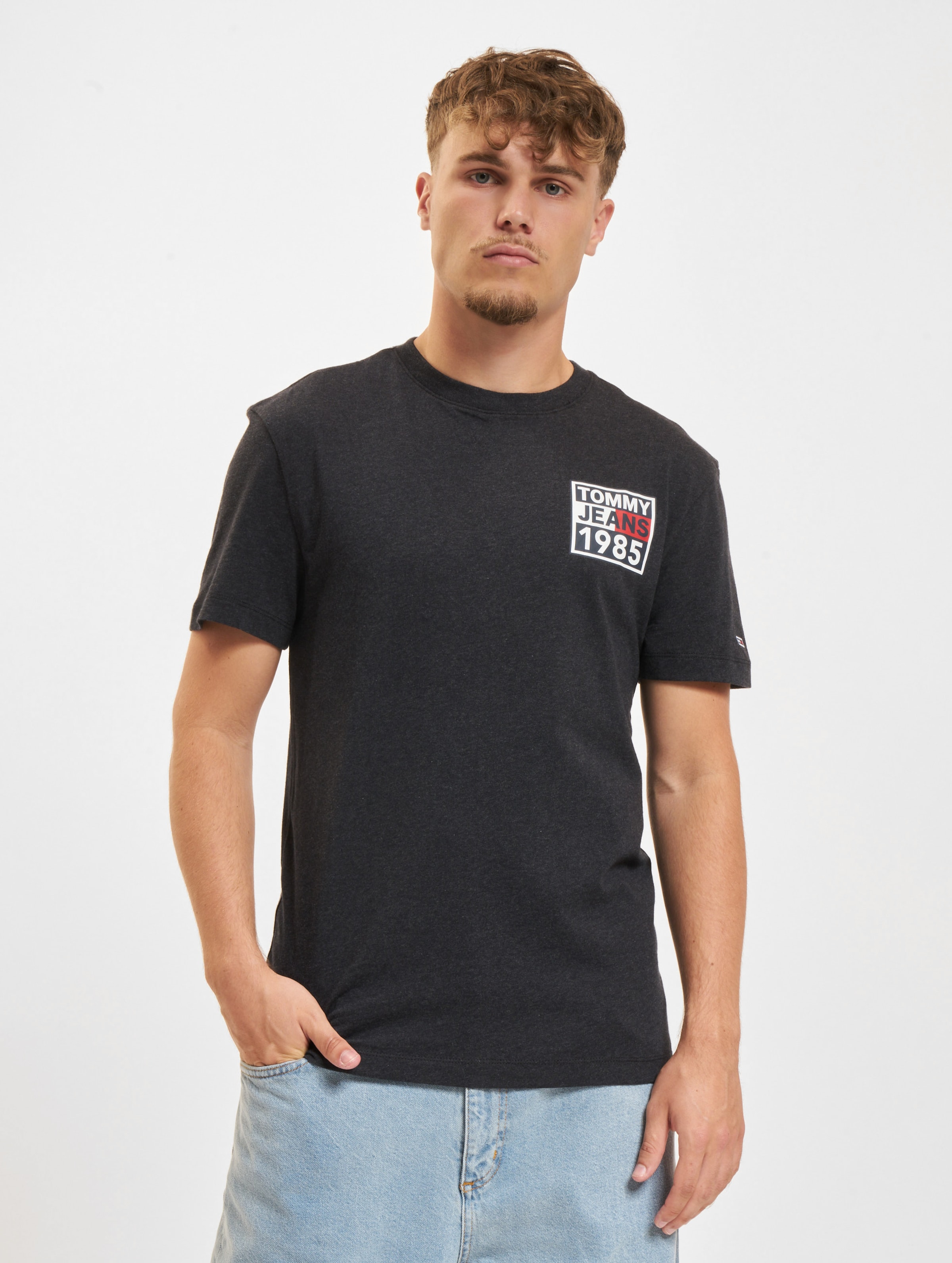 Tommy Jeans Front and Back Graphic Männer,Unisex op kleur zwart, Maat S