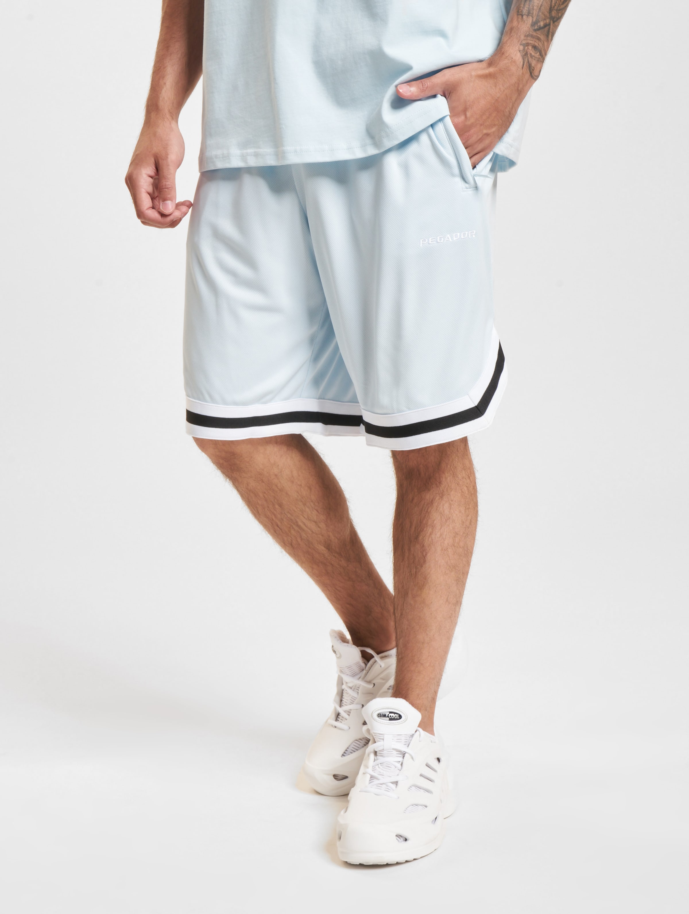 PEGADOR Lansing Basketball Shorts Männer,Unisex op kleur blauw, Maat XXL