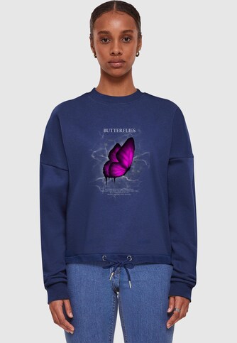 Ladies Butterflies Oversize Crewneck