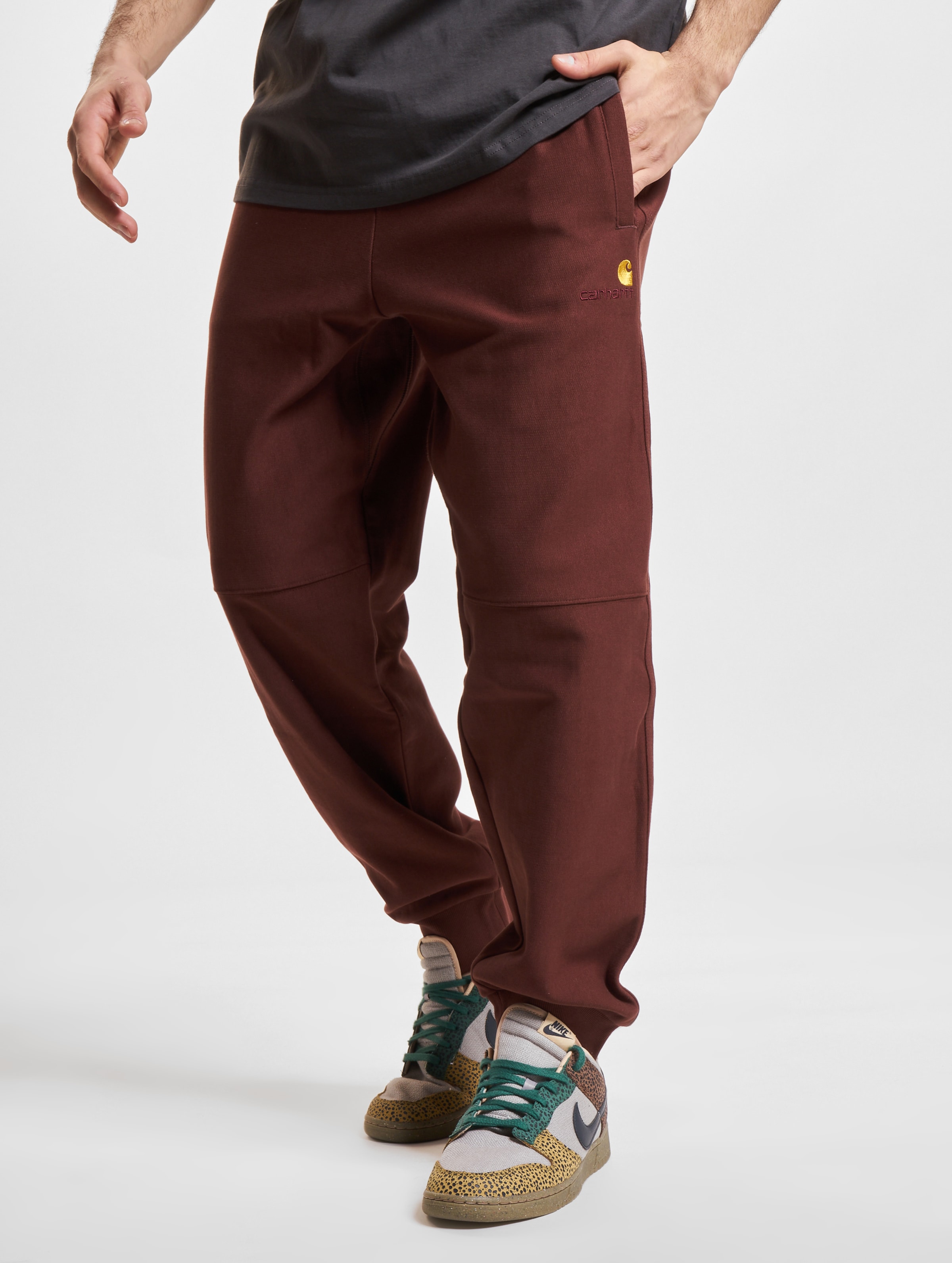 Carhartt WIP American Script Jogginghose Mannen op kleur bruin, Maat XL