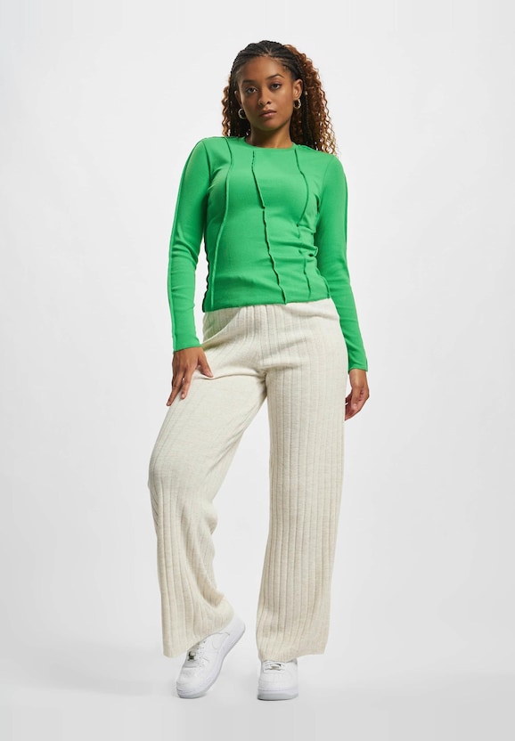 Only Lindsay L/S Rib Lettuce Top Pnt Longsleeve Classic-6
