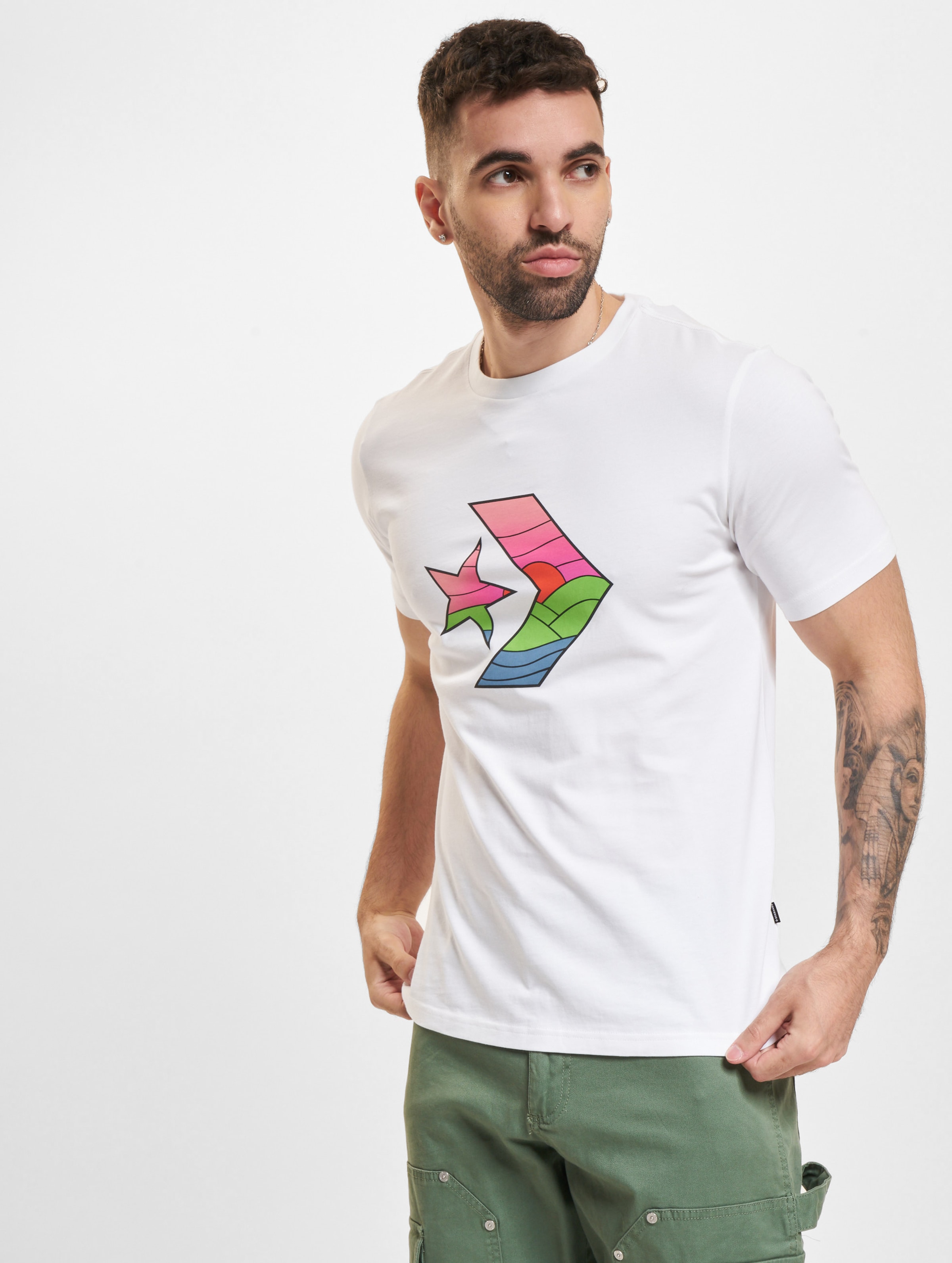 Converse Star Chevron Sunset T-Shirt Männer,Unisex op kleur wit, Maat S