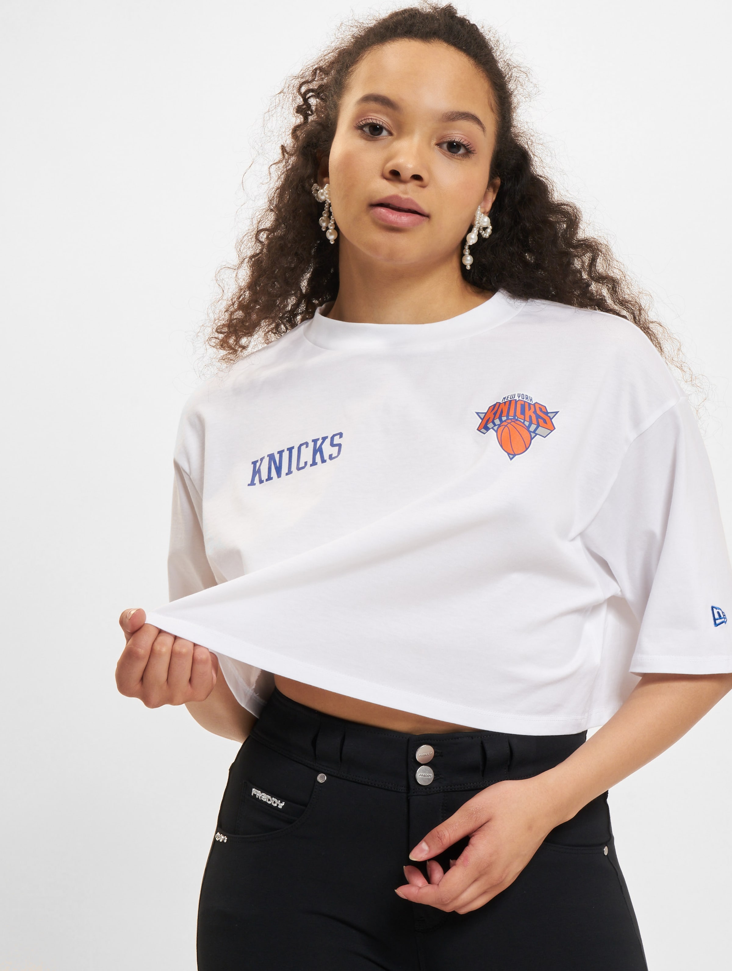 New Era NBA Team Logo Crop LA Lakers T-Shirt Frauen,Unisex op kleur wit, Maat XS