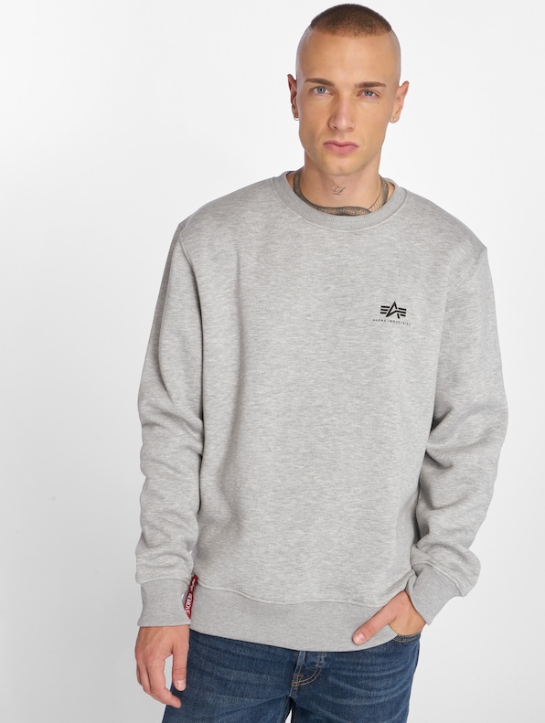 Alpha Industries Basic Small Logo Sweater Grey-2