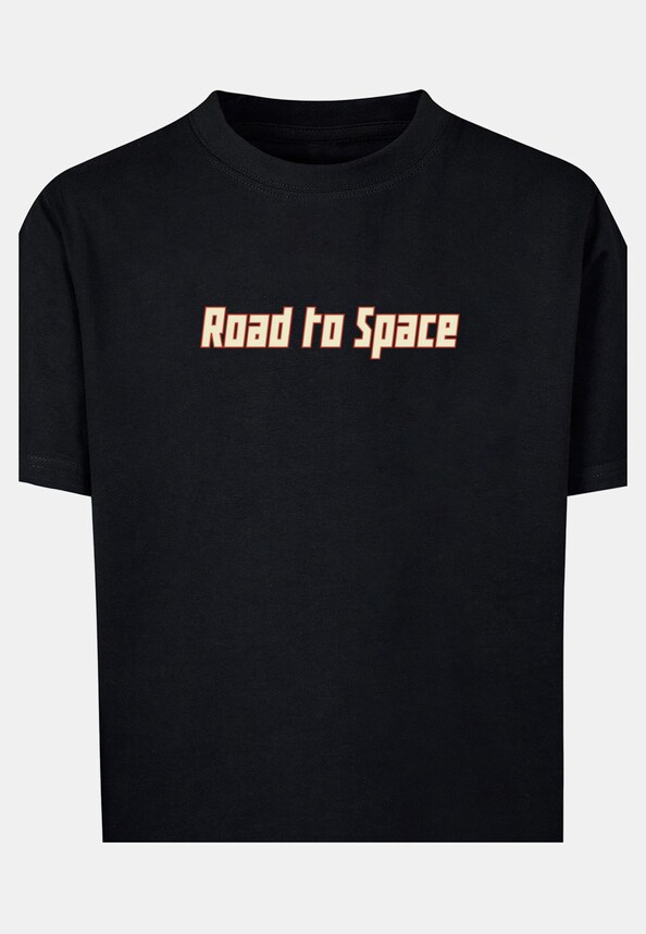 Road To Space Text Kids Basic Tee-2