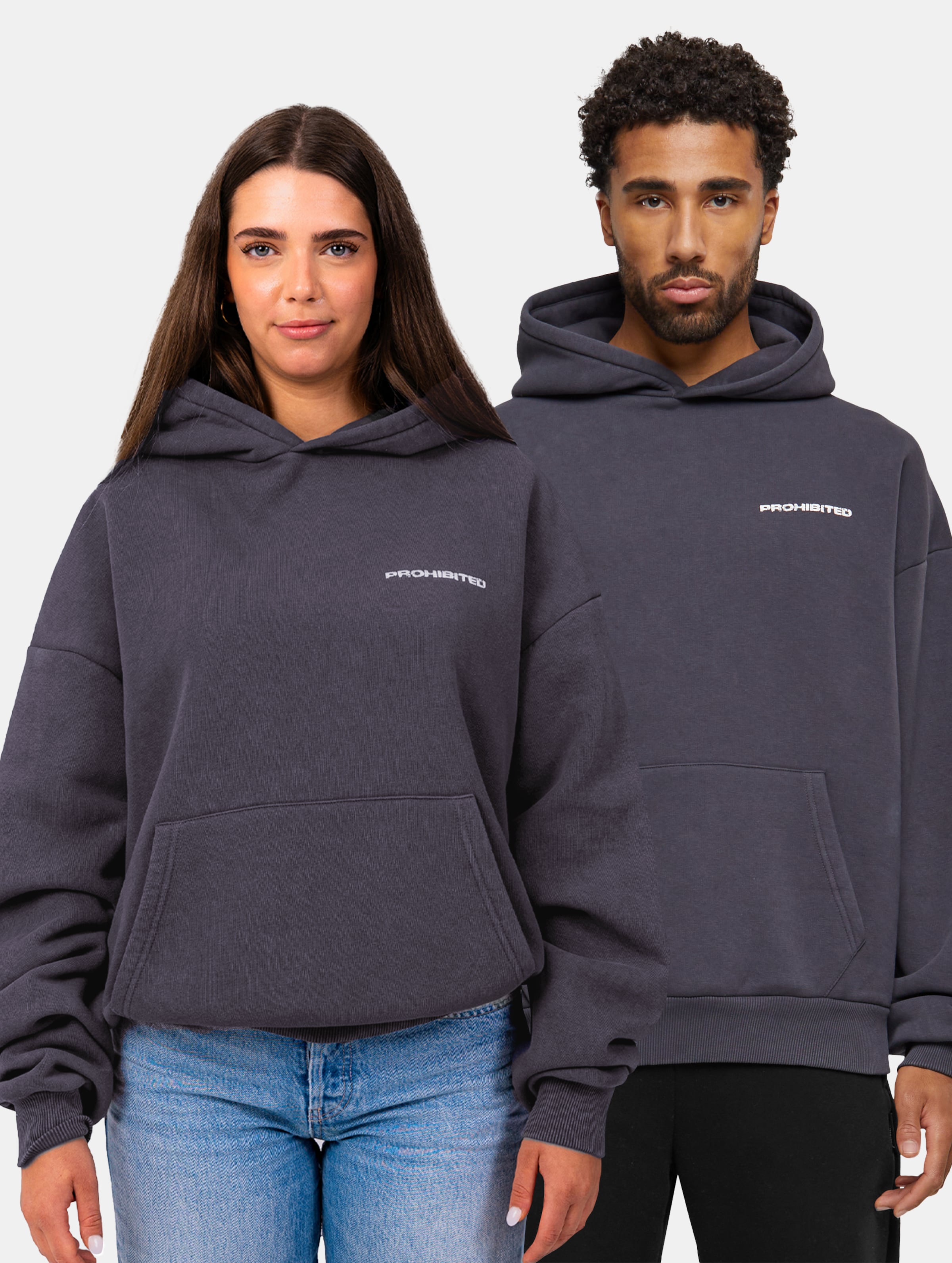 Prohibited Barcode Hoodies Frauen,Männer,Unisex op kleur grijs, Maat XXL