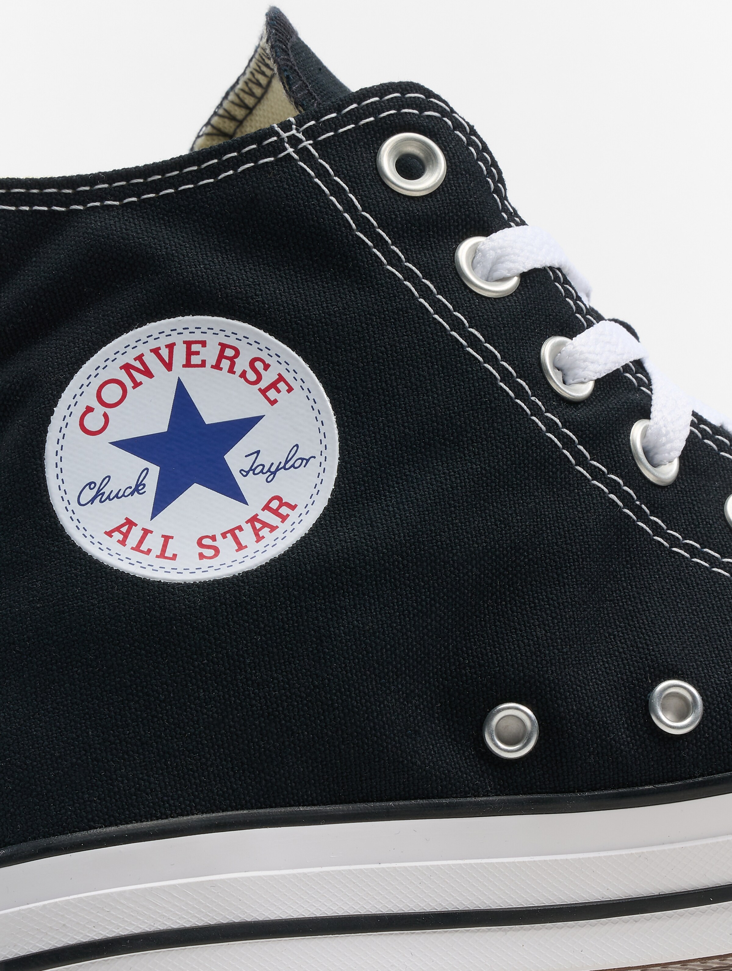 Black converse high top sale online