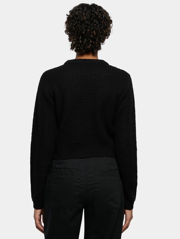 Ladies Short Waffle Sweater-1