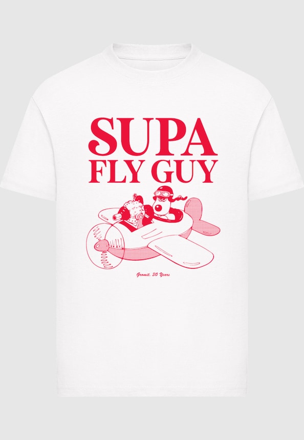 Kids Wallace and Gromit - Supa Fly Guy Basic T-Shirt-2