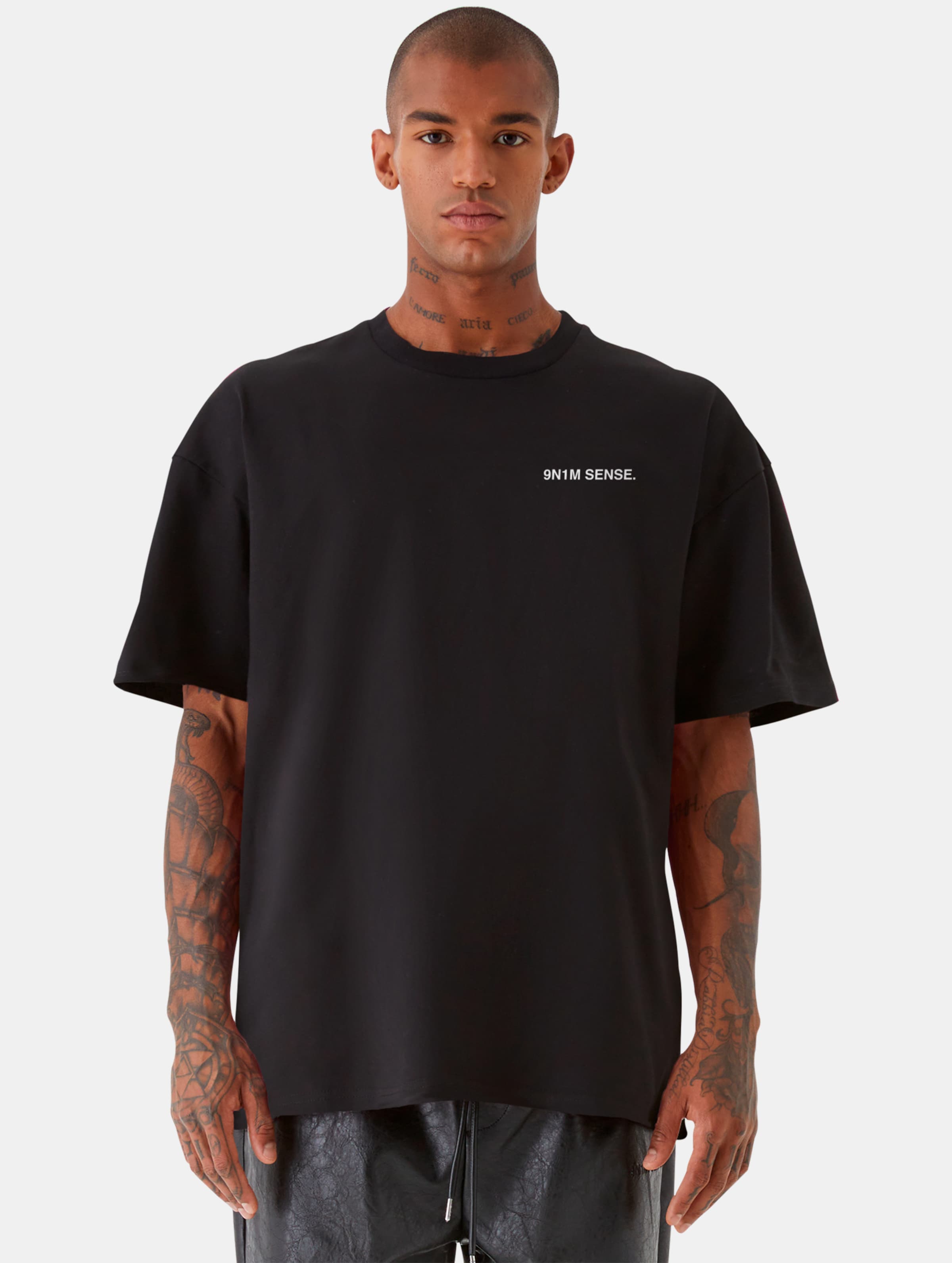 9N1M SENSE Change T-Shirts Männer,Unisex op kleur zwart, Maat S