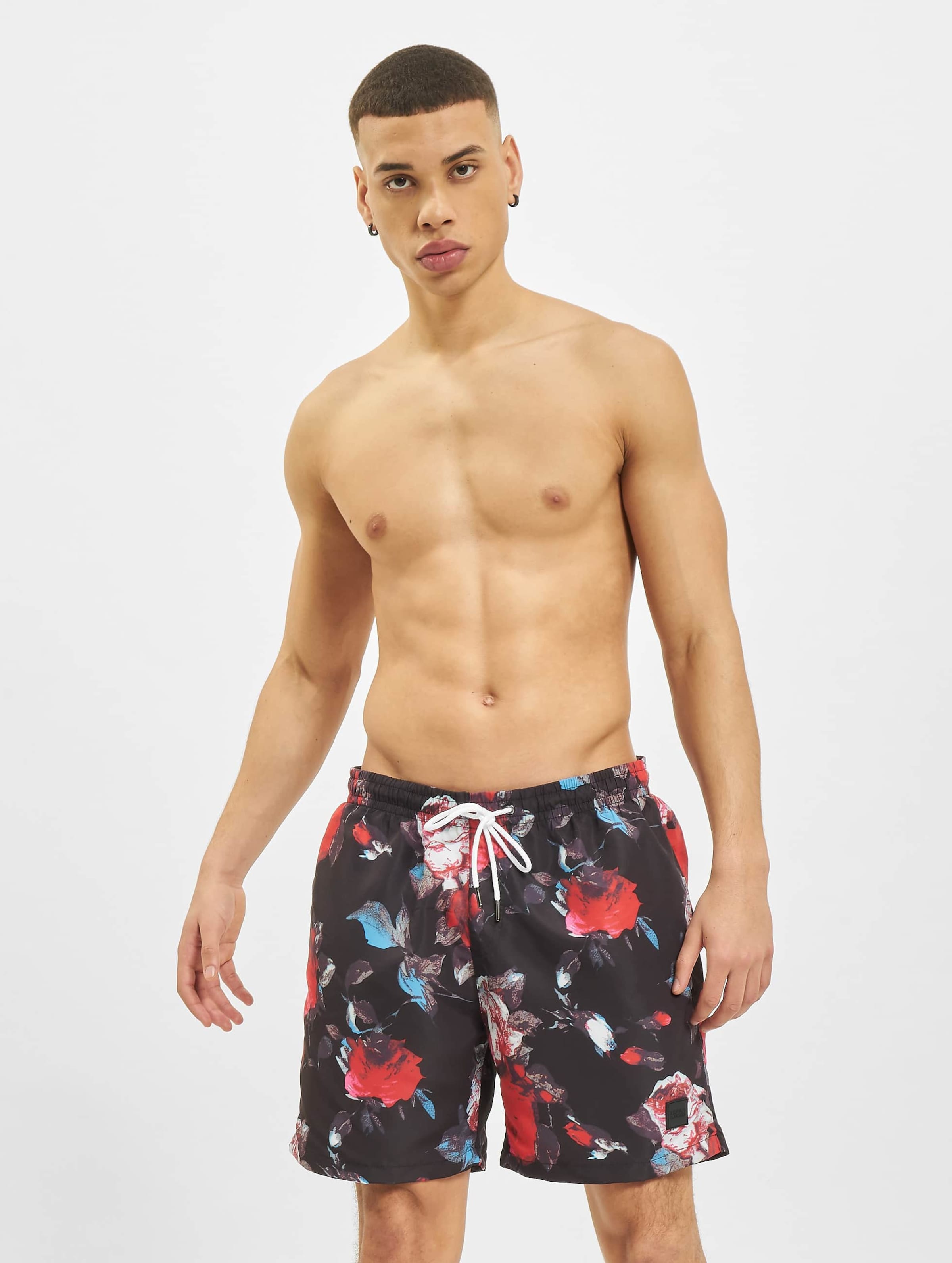 Urban Classics Pattern Swim Shorts Männer,Unisex op kleur zwart, Maat XXL