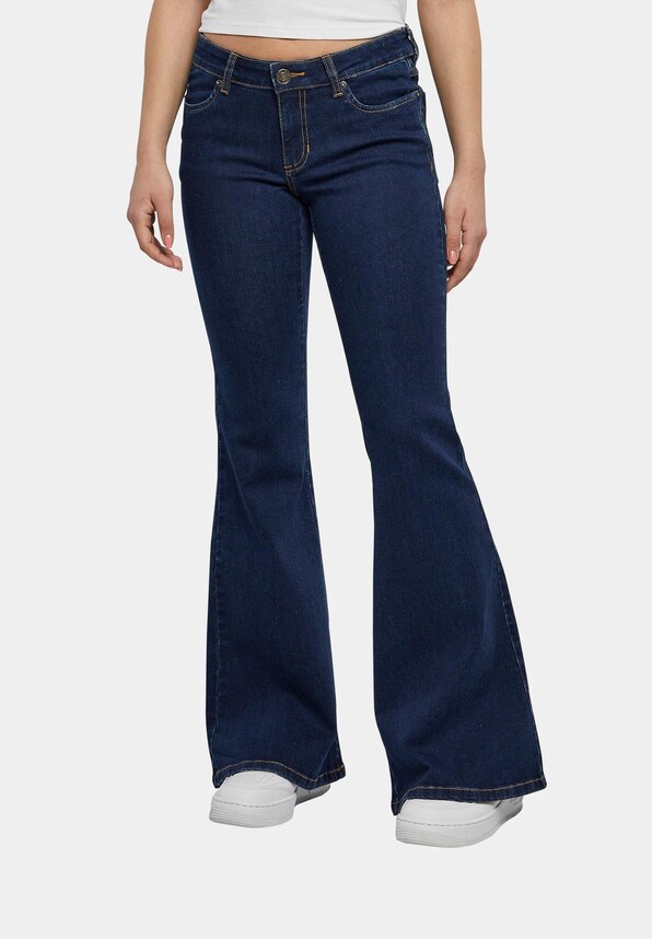 Ladies Organic Low Waist Flared Denim-0