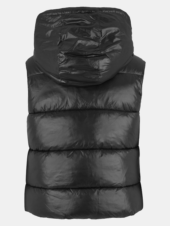 Ladies Recycled Shiny Puffer with Hood-5