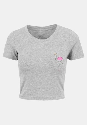 Ladies Flamingo Cropped Tee