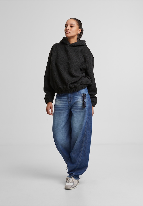 Ladies Oversized Bonded Sherpa -3