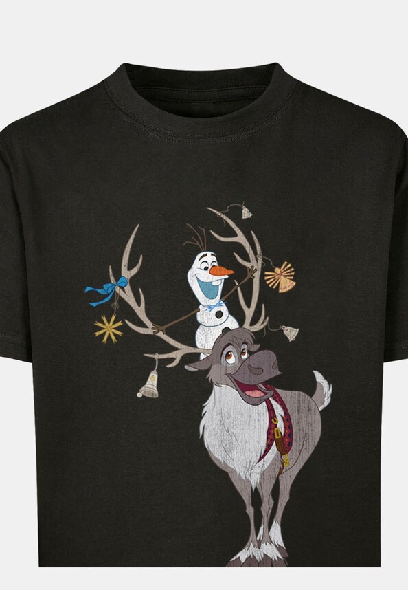 Disney Frozen Sven And Olaf Christmas Ornaments with Kids Basic Tee-0