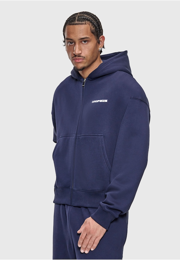 LOOSE BOMBER ZIP HOODIE-2