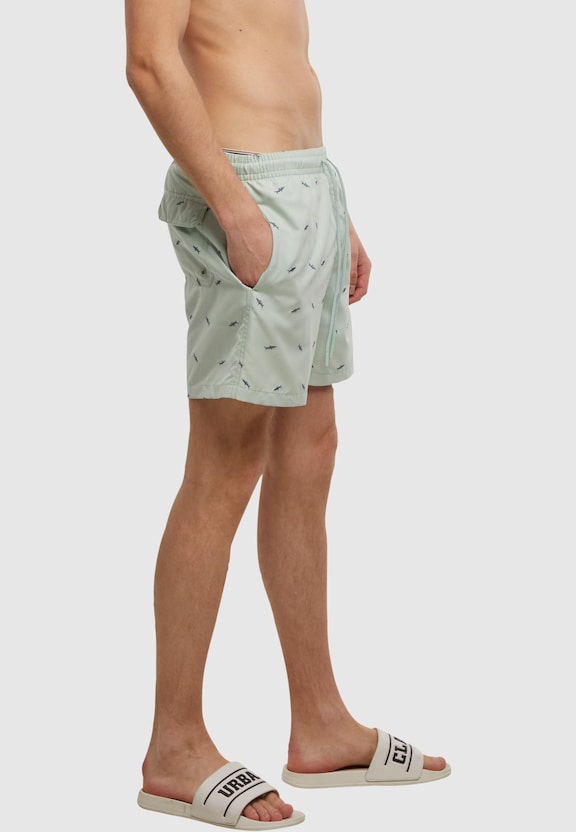 Embroidery Swim Shorts-3