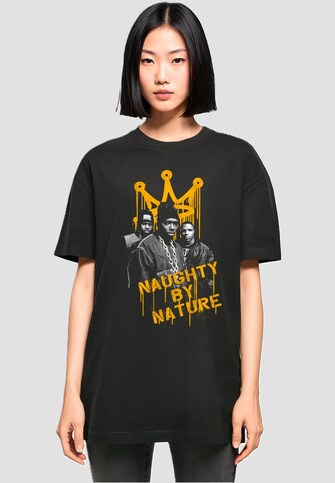 Ladies Naughty by Nature - Drip Crown Oversized Boyfriend Tee