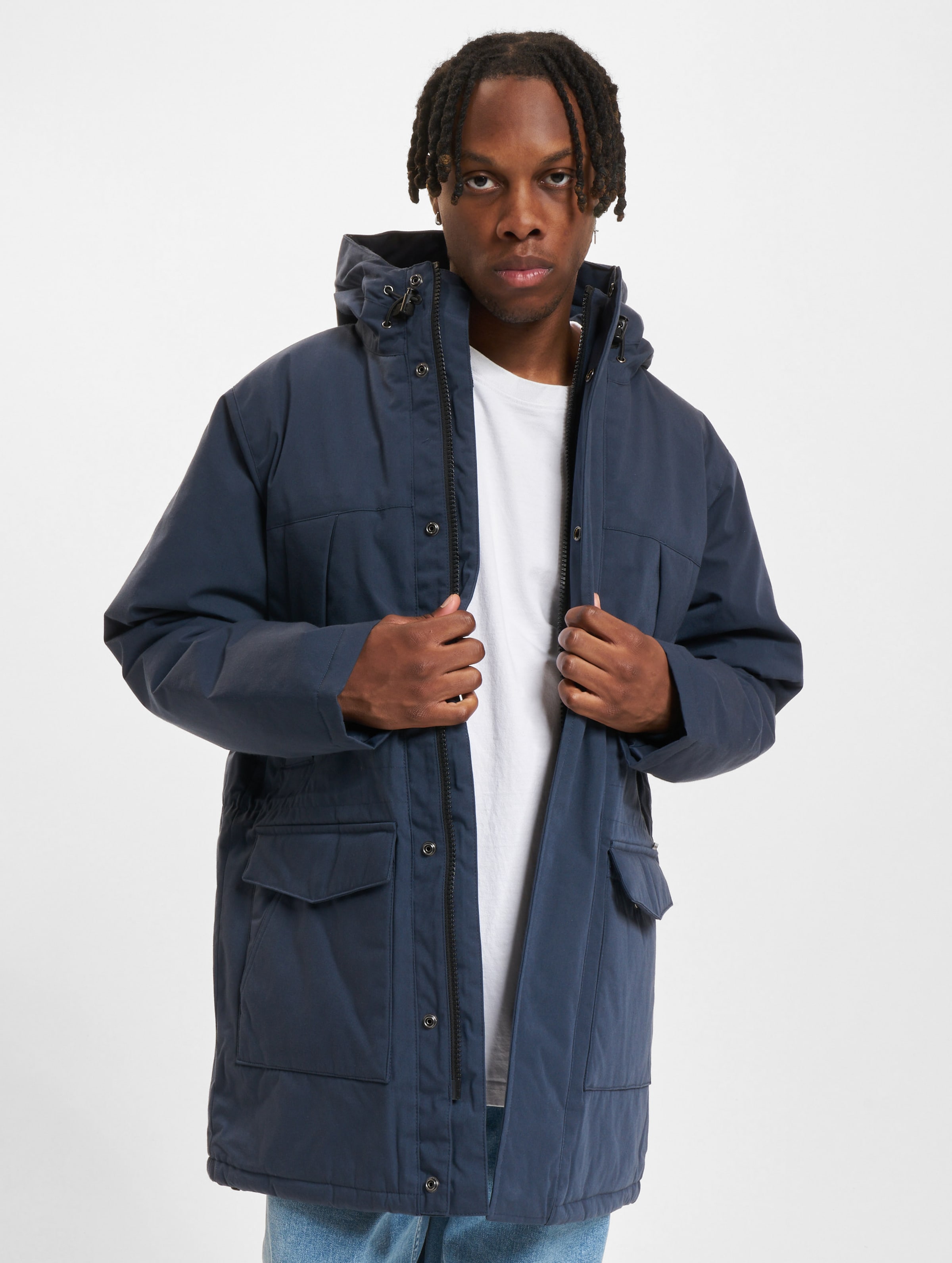 Carhartt WIP Trent Parka op kleur blauw, Maat S