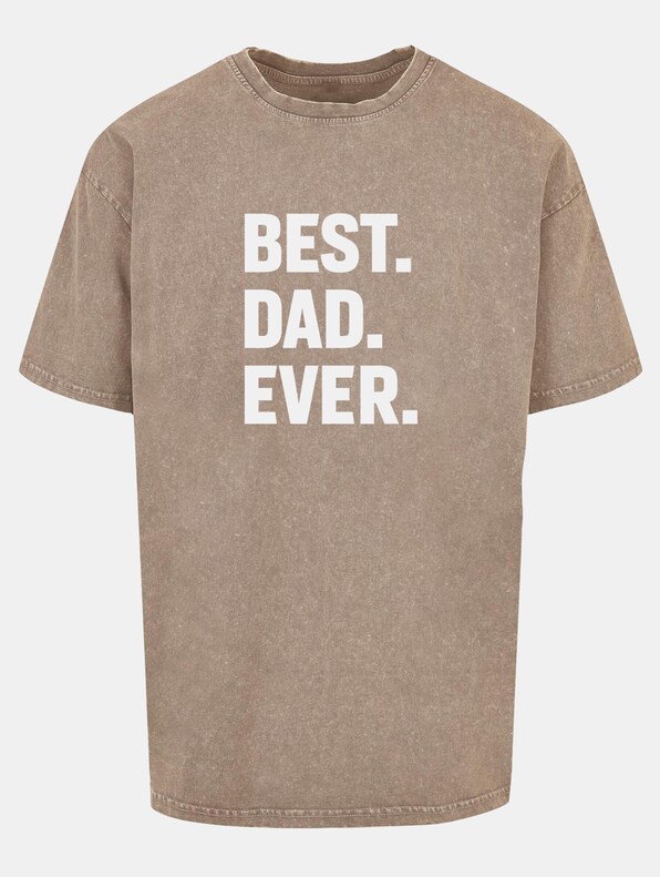 Fathers Day - Best Dad Ever Acid Washed Heavy Oversized-2