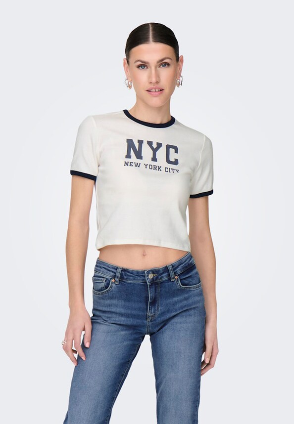 ONLVIKKA S/S RIB O-NECK SHORT-2