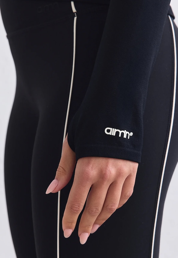 Shape Seamless Contrast Zip Jacket-3