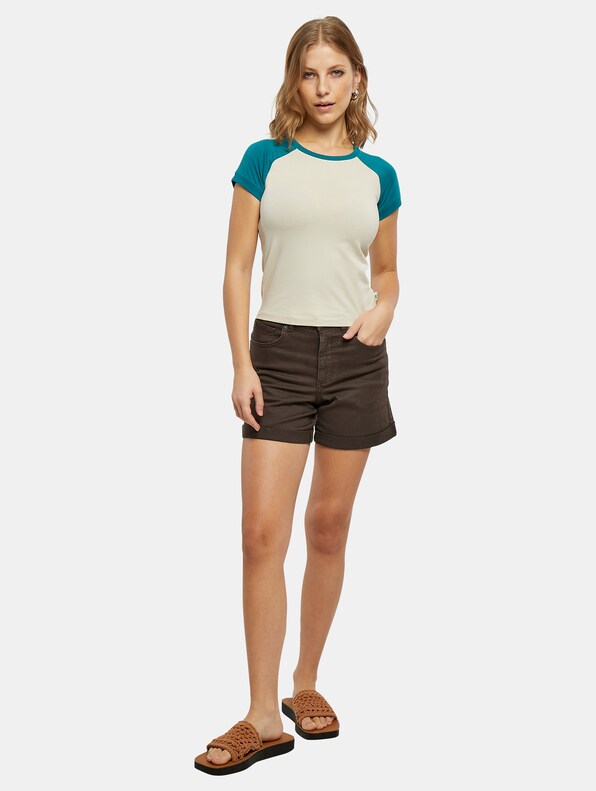 Ladies Organic Stretch Short Retro Baseball-3