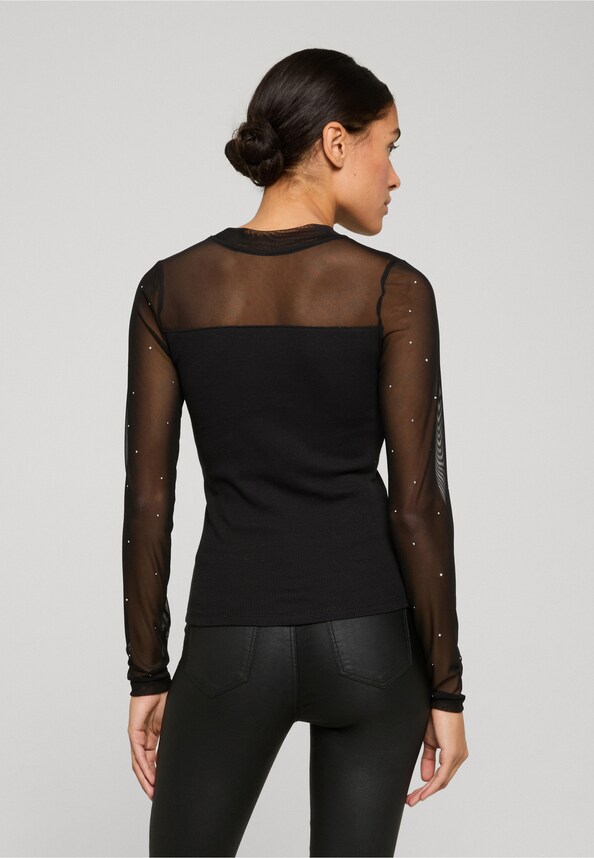 NMMAYA L/S MIX DETAIL TOP-1