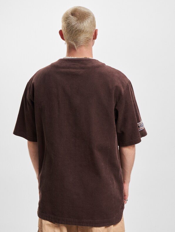 Karl Kani KM234-020-1 Woven Retro Corduroy Baseball T-Shirts-1