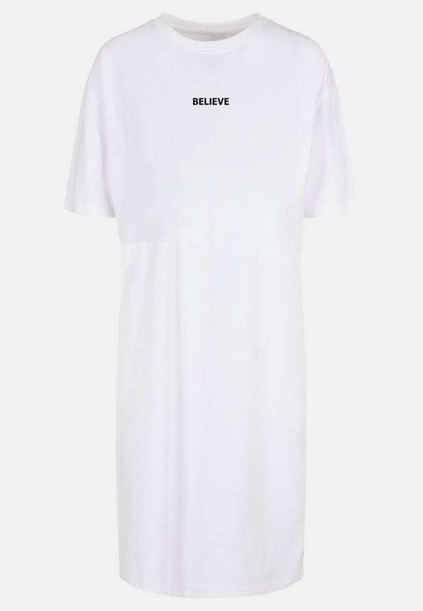 Ladies Believe Front Oversized Slit Tee-3