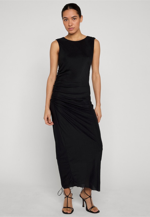 Ladies Long Ruffled Mesh -0