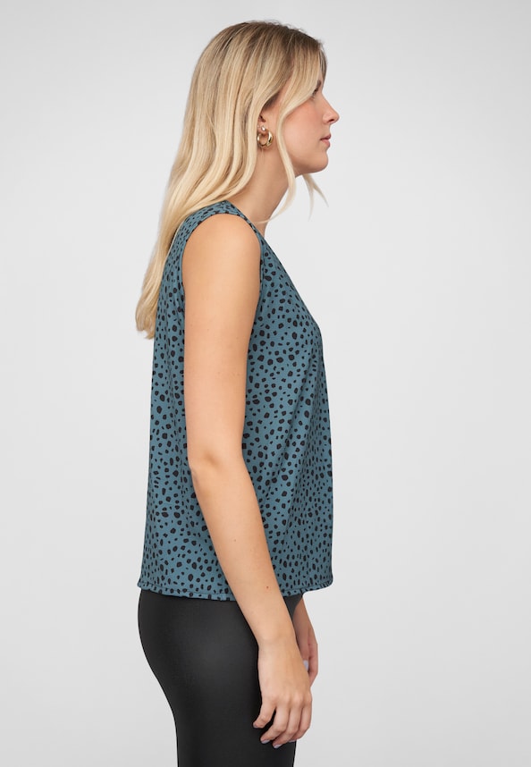 V-Neck Top with aop animal print-3