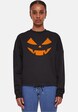 Merchcode Ladies Halloween - Pumpkin Face Oversize Crewneck-0