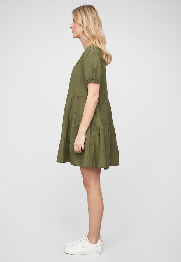 VIPRISILLA V-NECK S/S SHORT DRESS-2