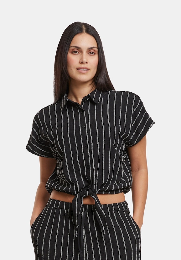 Ladies Structured Striped Tied -0