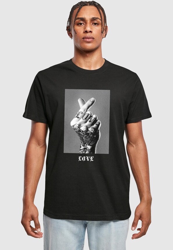 Tattoed Love Sign Tee-0
