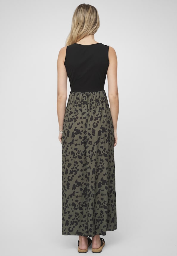 2-Tone Maxi-Dress Leo Print-1