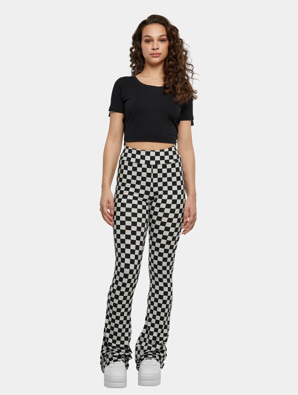 Urban Classics Checked Boot Cut Legging-3