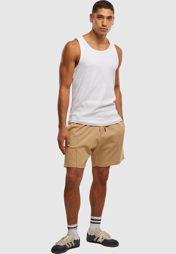 Heavy Jersey Pintuck Track Shorts-5