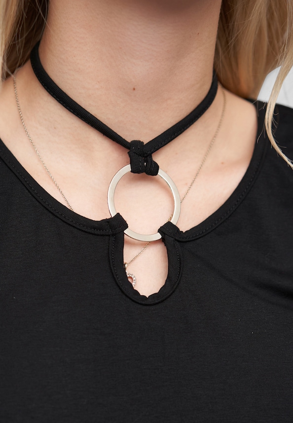 Cloud 5ive Viscose Neckholder Top with Ring-Detail-5