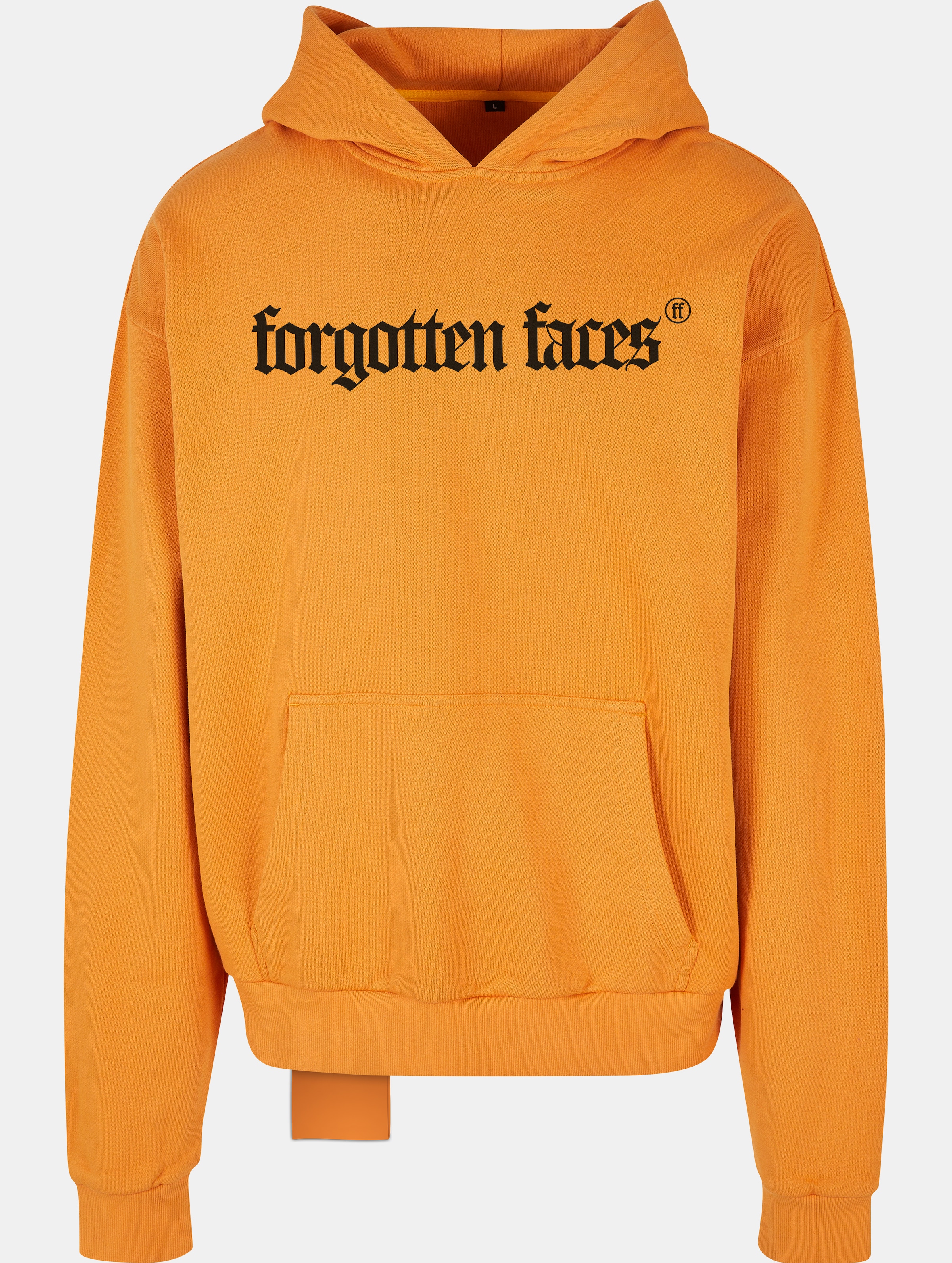 Forgotten Faces Faded Ultra Heavy Cotton Box Hoody Mannen op kleur oranje, Maat XL