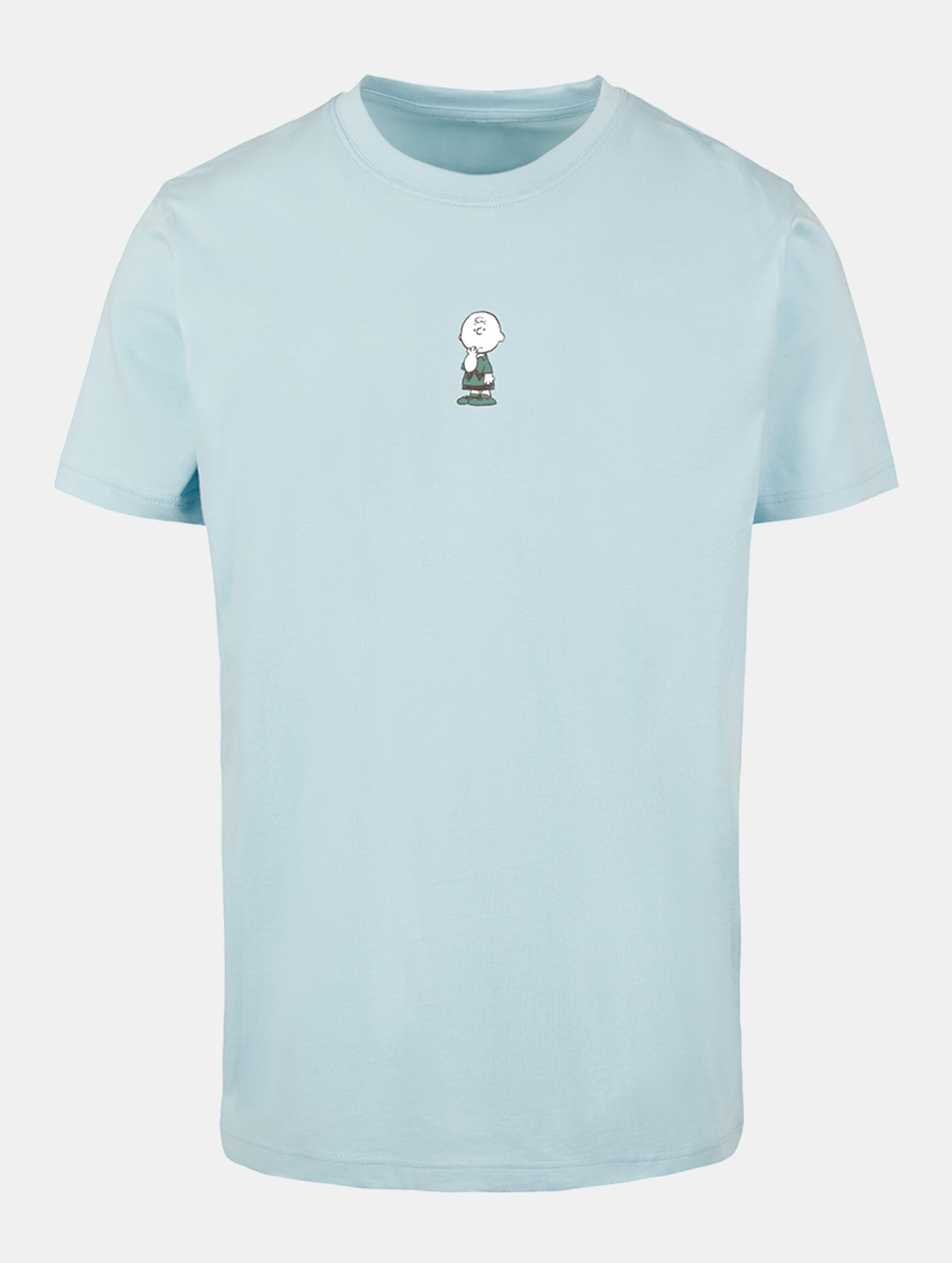 Merchcode Peanuts Charlie Brown T-Shirt Männer,Unisex op kleur blauw, Maat XL