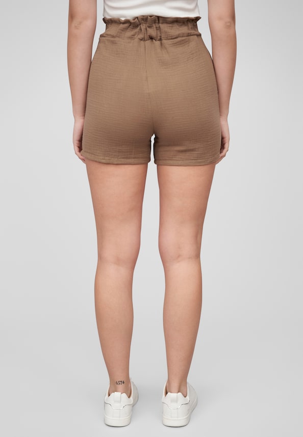 Cloud5ive Damen Musselin Shorts mit Bindegürtel-0