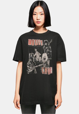 Ladies Motley Crue - Vintage Punk Collage Oversized Boyfriend 
