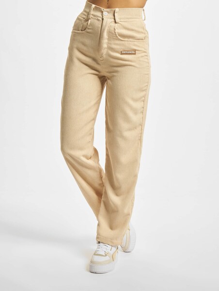 Corduroy Pants - Light beige - Ladies