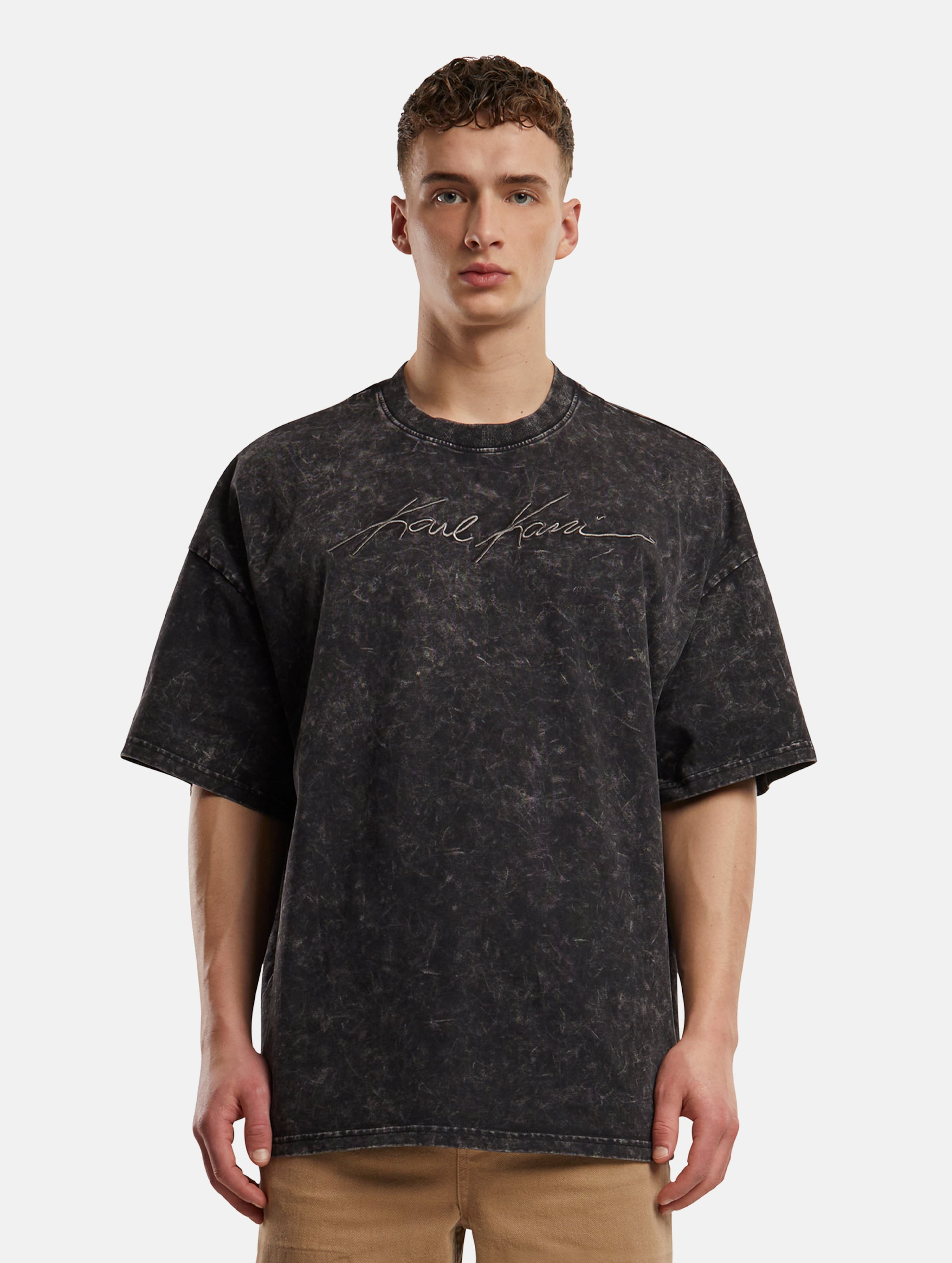 Karl Kani Autograph Heavy Boxy T-Shirt op kleur zwart, Maat XS